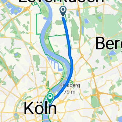 Chempark, Leverkusen nach Auenweg, Köln
