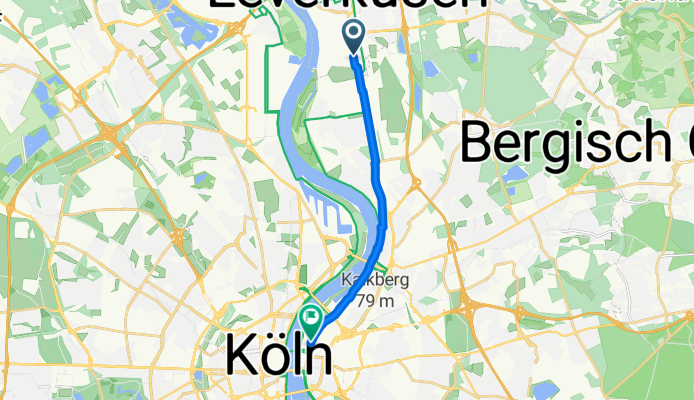 Chempark, Leverkusen nach Auenweg, Köln