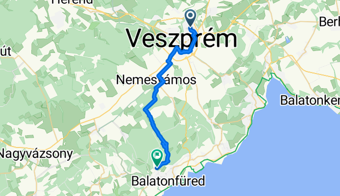 Haszkovó utca, Veszprém - Öreghegyi utca, Balatonfüred