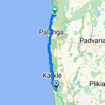 Klaipėda to Vaivorykštės g., Palanga