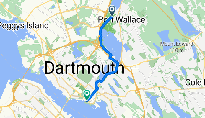 John Brenton Dr, Halifax to Ochterloney St, Halifax