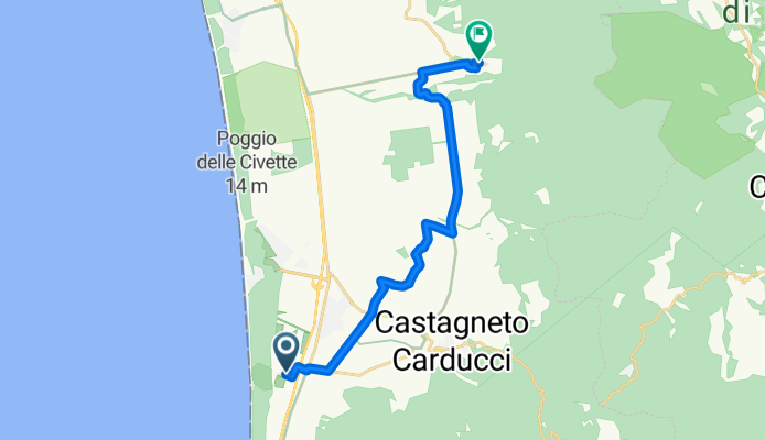 Via Giovanni Gronchi, Castagneto Carducci nach Via dei Colli, Castagneto Carducci