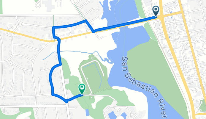 Route to Joe Pomar Park