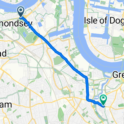 Jamaica Road, London to Blackheath Road, London