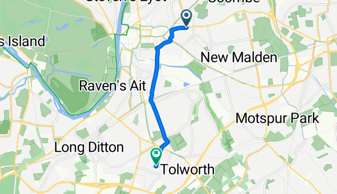 Kingston upon Thames, Kingston Upon Thames to Oakleigh Mews, Surbiton