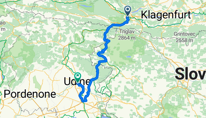 Bahnhofplatz, Villach nach Viale Europa Unita, Udine