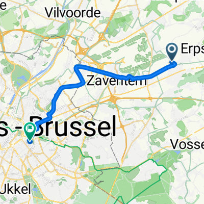 Mechelsesteenweg, Kortenberg naar Wiertzstraat, Brussel