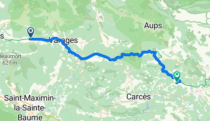 Route de la Verdière, Esparron à Chemin de la Carravane, Saint-Antonin-du-Var