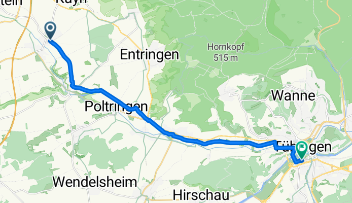 Römerstraße, Ammerbuch nach Europastraße, Tübingen