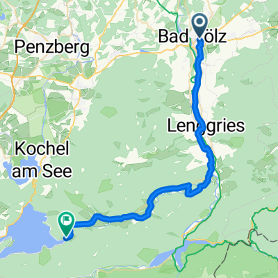 Bahnhofstraße, Bad Tölz nach Jachenau