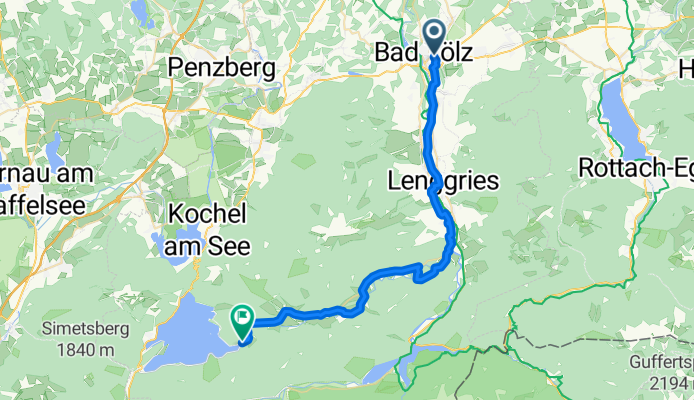 Bahnhofstraße, Bad Tölz nach Jachenau