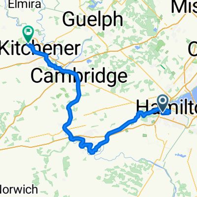 Hamilton-Waterloo v1: Cycling Path med