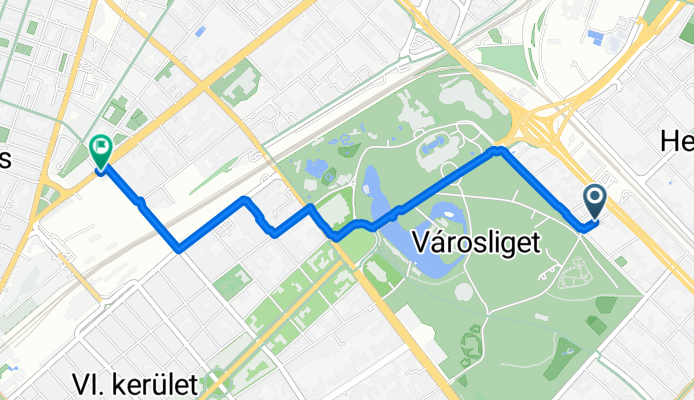 Erzsébet királyné útja to Lehel utca