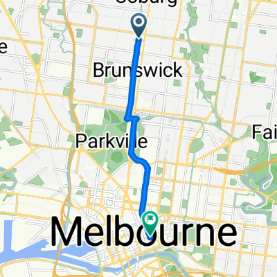 Upfield Bike Path, Coburg to Swanston St, Melbourne