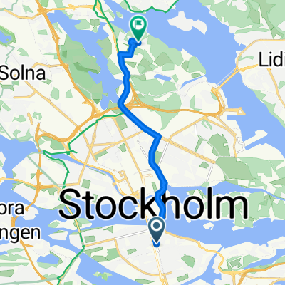 Folkungagatan, Stockholm to Forskarbacken, Stockholm
