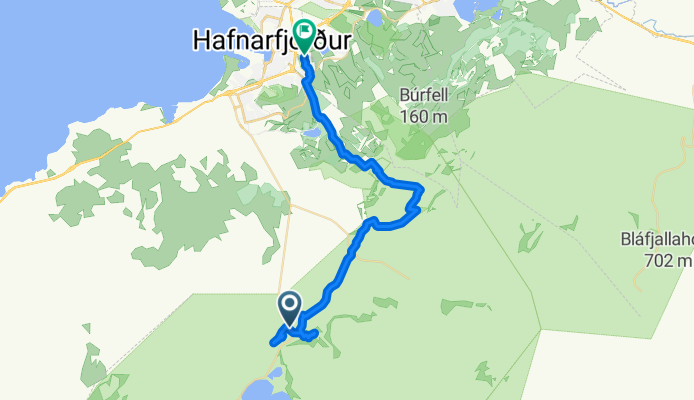 Krýsuvíkurvegur, Grindavík to Dofraberg, Hafnarfjörður