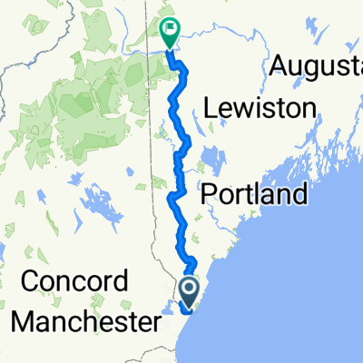 Route to Bethel Maine Hostel