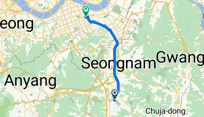 수내동, 성남시에서 대치동, 서울특별시까지