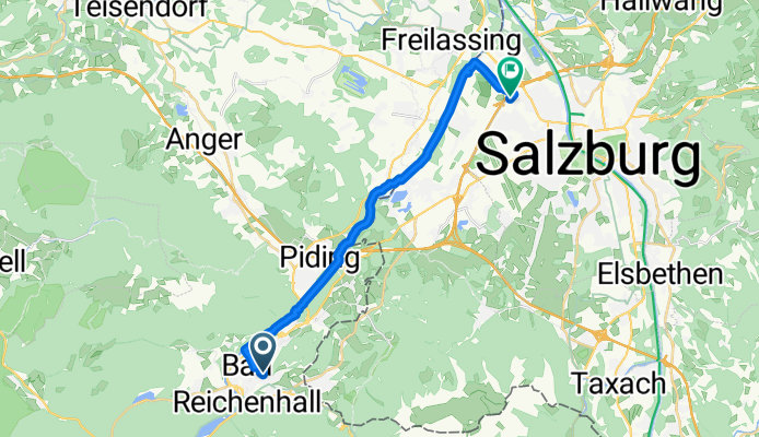 Baderstraße, Bad Reichenhall nach Europastraße, Salzburg