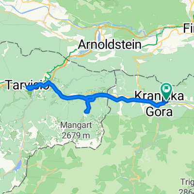 Kranjska Gora → Lago di Fusine (Taliansko) → Tarvisio