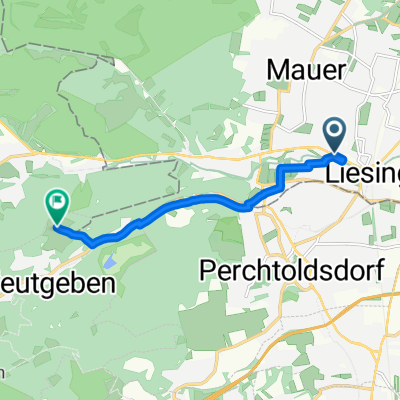 Breitenfurter Straße, Wien nach Wiener Hütte, Breitenfurt bei Wien