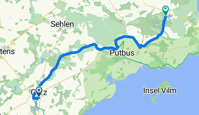 Von Garz/Rügen bis Zirkow