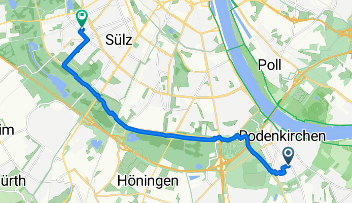 Rotdornstraße, Köln nach Gleueler Straße, Köln