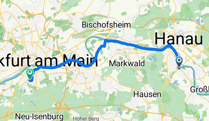 Von Hanau bis Frankfurt am Main