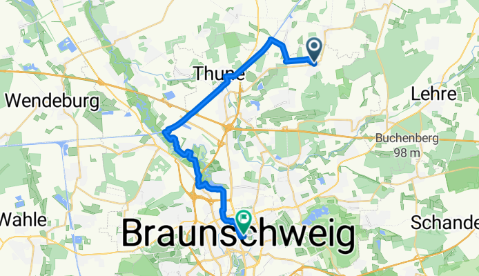 Route in Braunschweig
