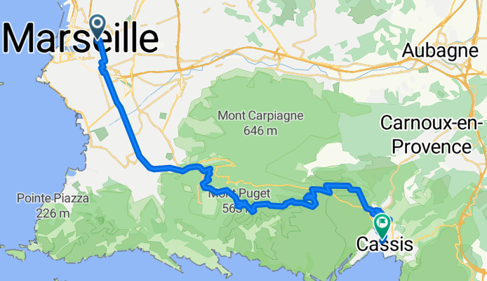 La Canebière, Marseille to Avenue Docteur Emmanuel Agostini, Cassis