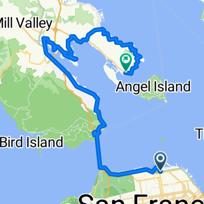 Beach St, San Francisco to Tiburon via Saulsalito