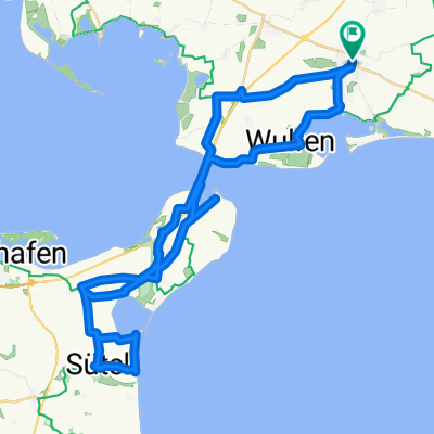 Fahrradtour nach Blick auf die Ostsee vom Ostseeküsten-Radweg Grossenbrode