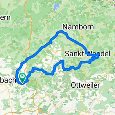 RT 61km Eppelborn -Berschweile-Rheinstraße-Remmesw.- St. Wendel Misionsh.-Tholey-Oberthal-Aschbach-Eppelborn