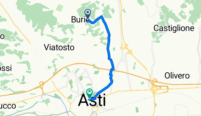 Route in Asti