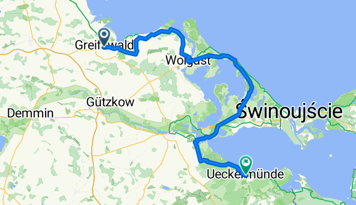 Markt, Greifswald nach Ueckermünde