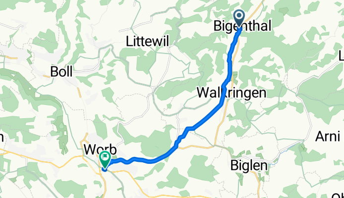 Küebiweg, Bigenthal nach Richigenstrasse, Worb