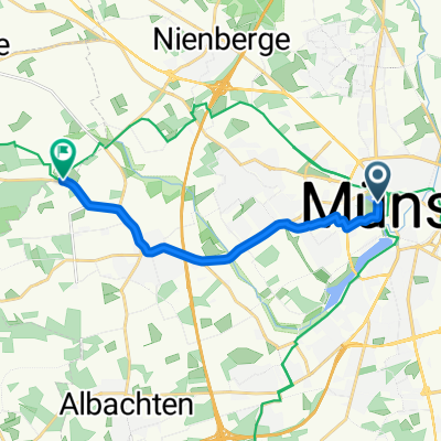 Schlossplatz, Münster nach Havixbeck