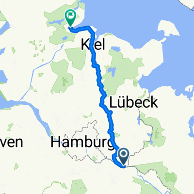 E6, Lauenburg/Elbe nach Reeperbahn, Eckernförde