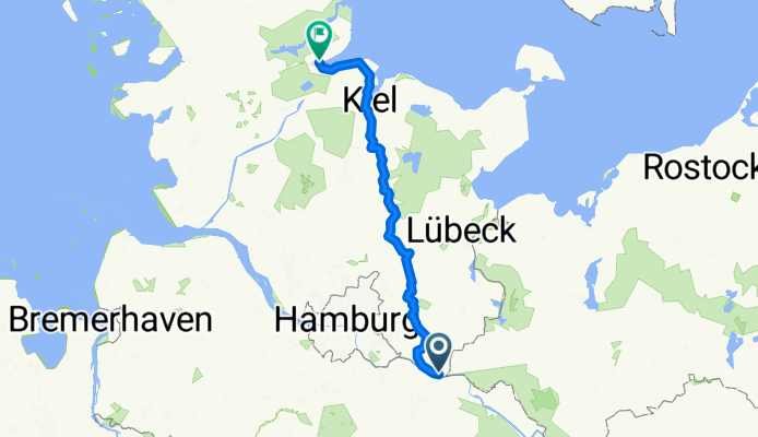 E6, Lauenburg/Elbe nach Reeperbahn, Eckernförde