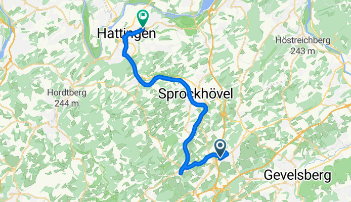 Mittelstraße, Sprockhövel nach Ulmenstraße, Hattingen