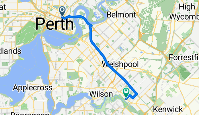 From Perth CBD to Cannington