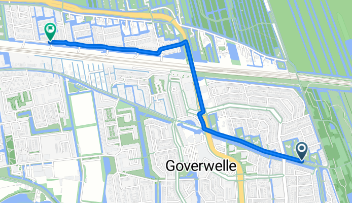 Watergangpolderplein, Gouda naar Citroenvlinderstraat, Gouda