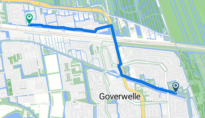 Watergangpolderplein, Gouda naar Citroenvlinderstraat, Gouda
