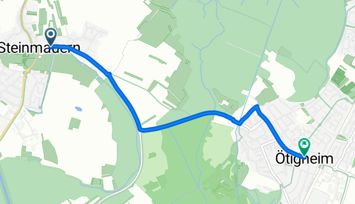 Optional von Steinmauern nach Ötigheim zur S-Bahn