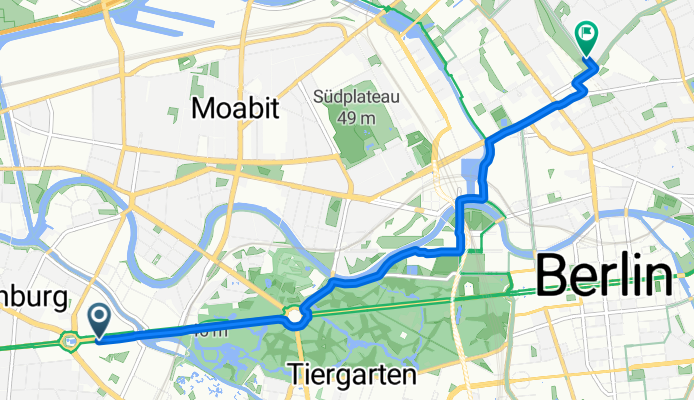 Straße des 17. Juni, Berlin nach Theodor-Heuss-Weg, Berlin