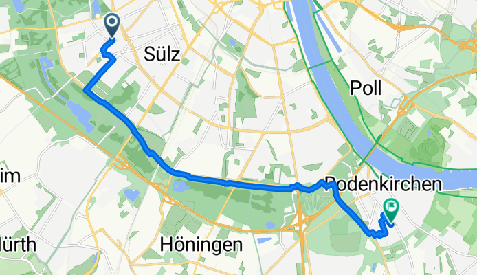 Gleueler Straße, Köln nach Rotdornstraße, Köln