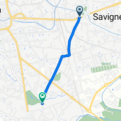 Rue Bayard, Savigneux à Rue Centrale, Montbrison