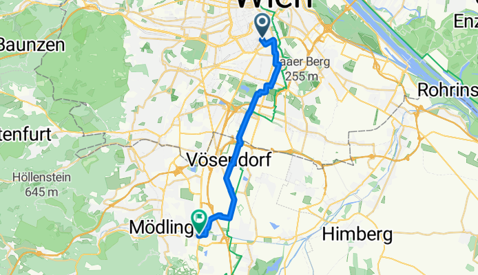 48.188, 16.364 nach 48.081, 16.312