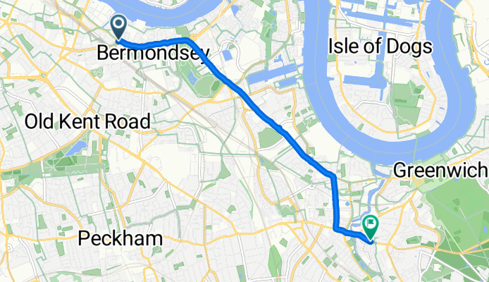 Neckinger Street, London to Blackheath Road, London