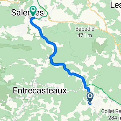 Chemin de la Carravane, Saint-Antonin-du-Var à Rue Victor Hugo, Salernes